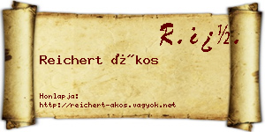 Reichert Ákos névjegykártya